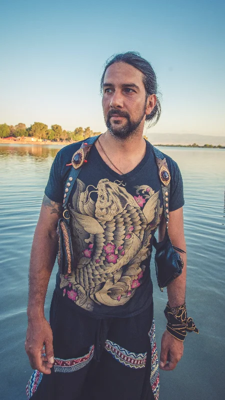 Act Fast Koi Thai V-Neck T-Shirt