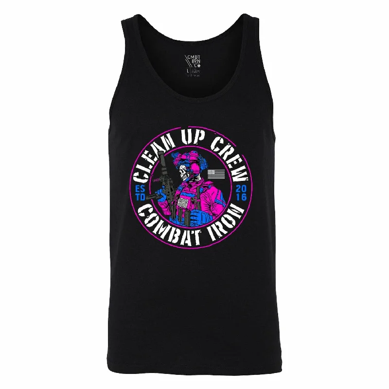 Stock Clearance Clean Up Crew Operator Skull Men's Tank