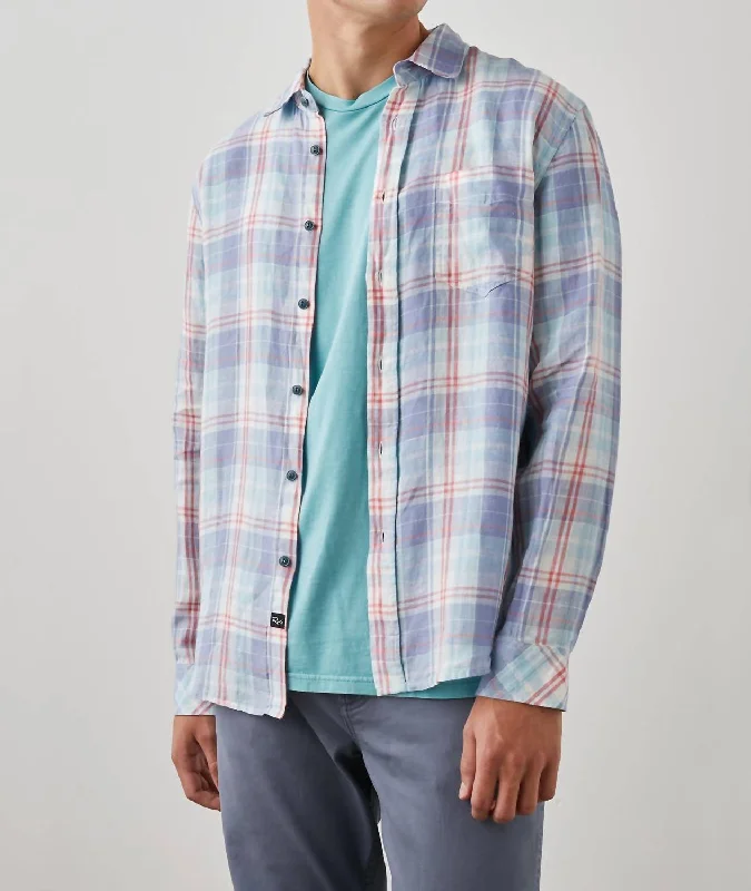 Price Cut Havana Shirt In Lavender Aqua