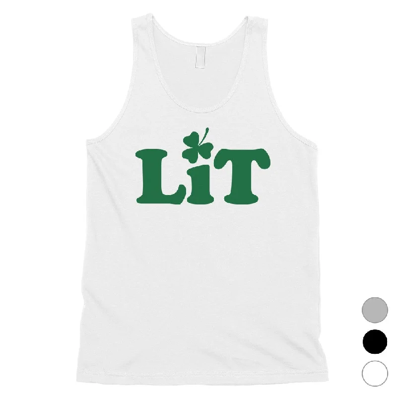 Can't Miss Lit Shamrock Mens Tank Top For St Patricks Day Tank Top Funny Irish