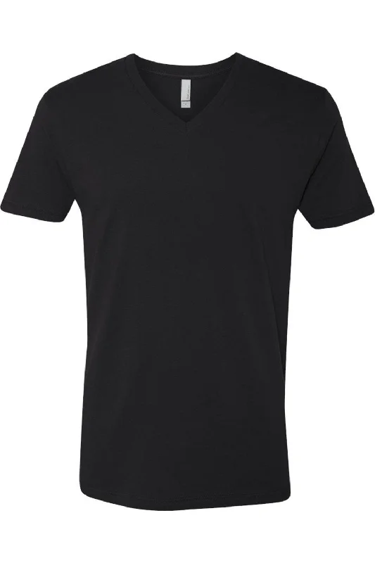 Stock Up and Save Next Level Unisex Cotton V-Neck T-Shirt