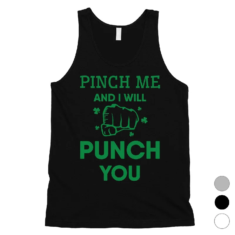 Low Prices Pinch Me Punch You Mens St Patrick's Day Tank Top Funny Irish Gift