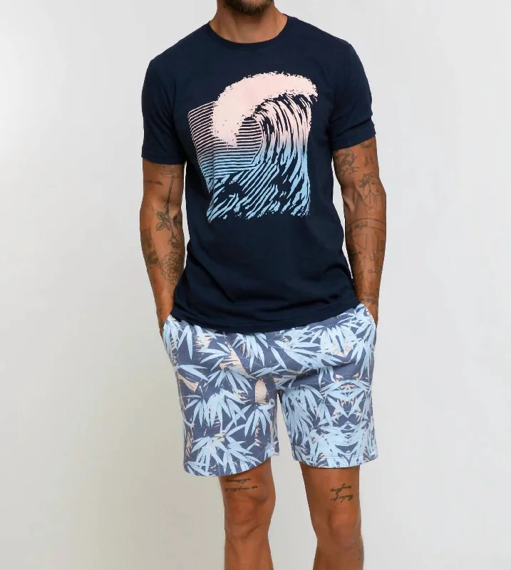 Take Advantage Pipeline Crew Tee In Indigo