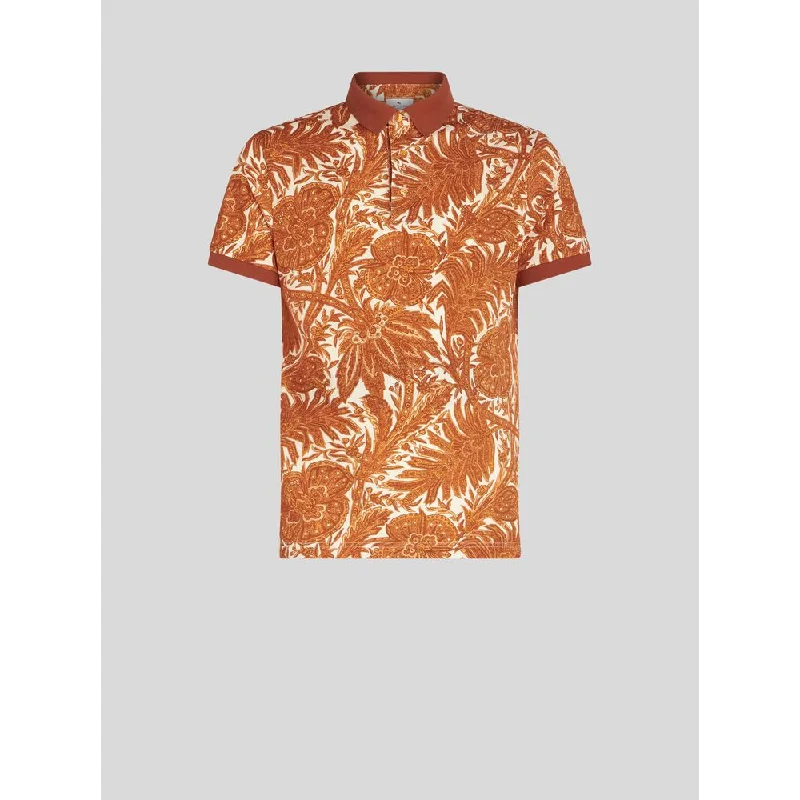 Shop and Save PRINTED COTTON POLO SHIRT