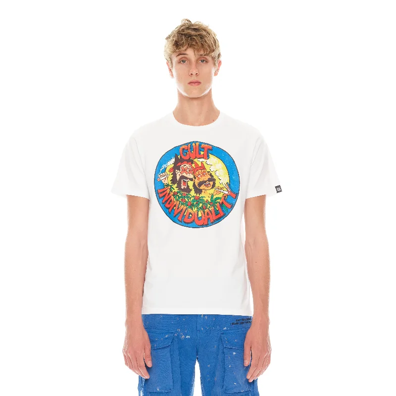 Midnight Madness Short Sleeve Crew Neck Tee  26/1'S "C&C" In White