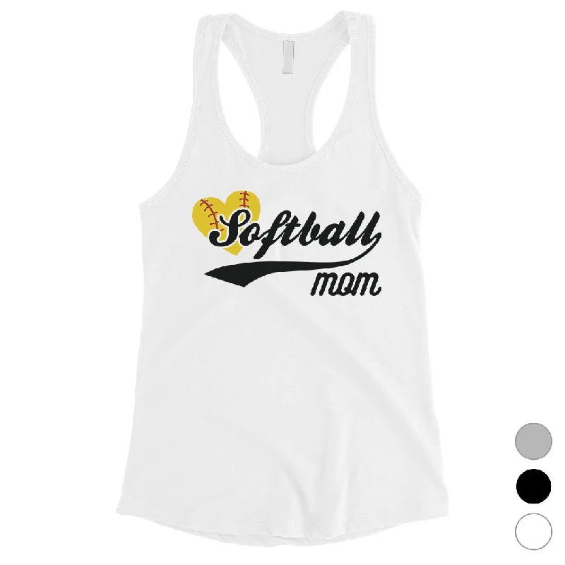 Year-End Sale Softball Mom Tank Top Womens Racerback Sleeveless Top Gift For Mom