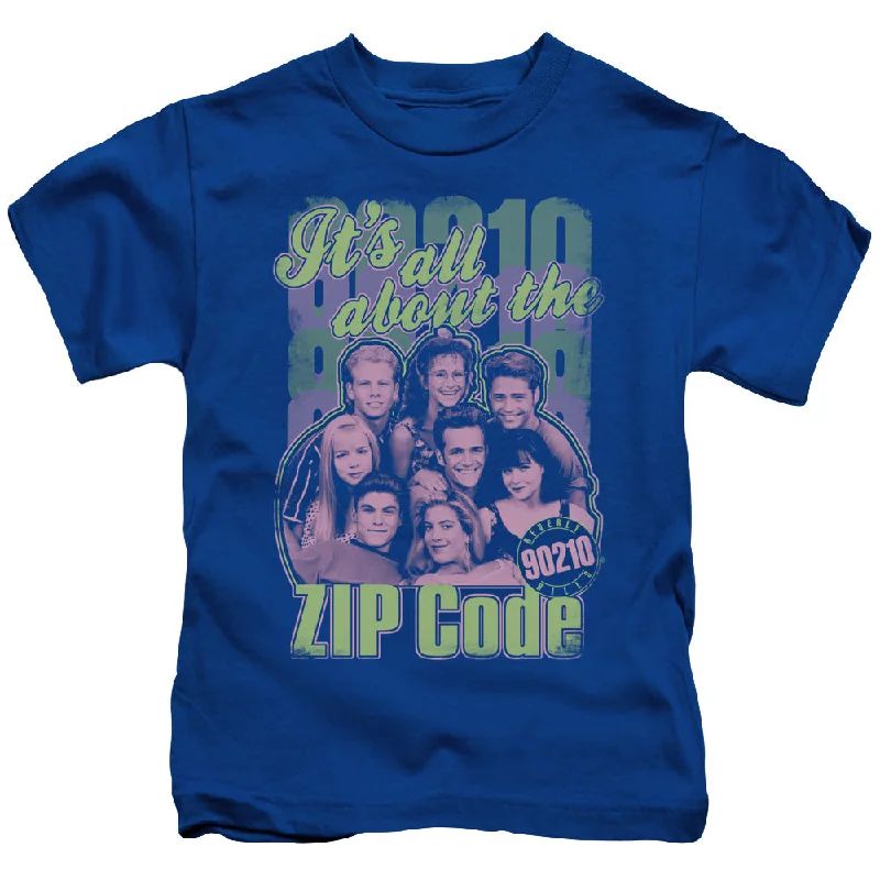 Weekend Special Beverly Hills 90210 Boys T-Shirt Zip Code Royal Tee
