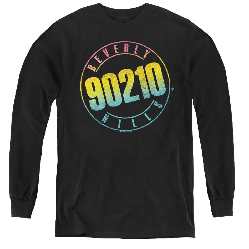 Customer Appreciation Sale Beverly Hills 90210 Kids Long Sleeve Shirt Logo Black Tee
