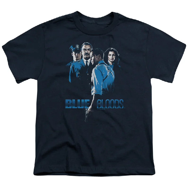 Major Savings Blue Bloods Kids T-Shirt Cast Navy Tee