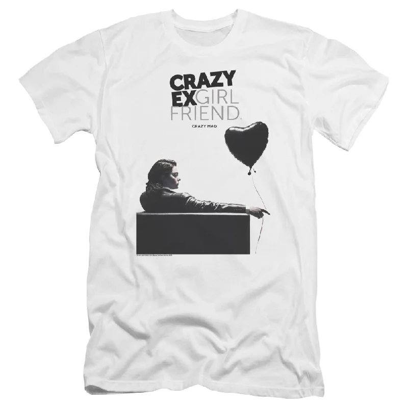 Best Bargains Crazy Ex Girlfriend Premium Canvas T-Shirt Crazy Mad White Tee