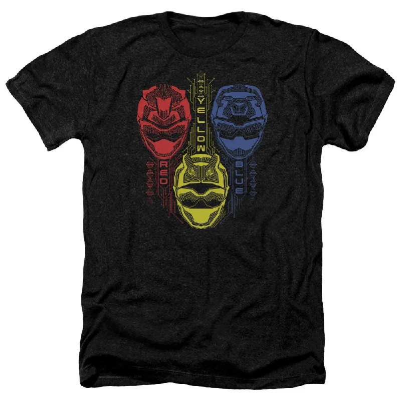 Unmissable Offer Power Rangers Heather T-Shirt Red Yellow Blue Black Tee
