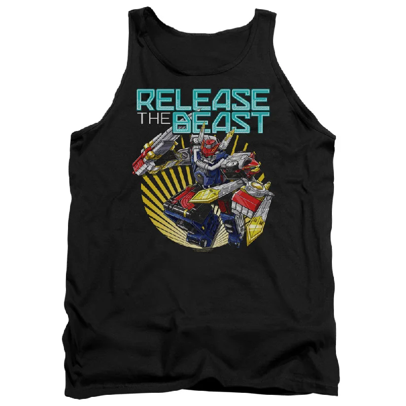 Shop and Save Power Rangers Tanktop Release the Beast Black Tank